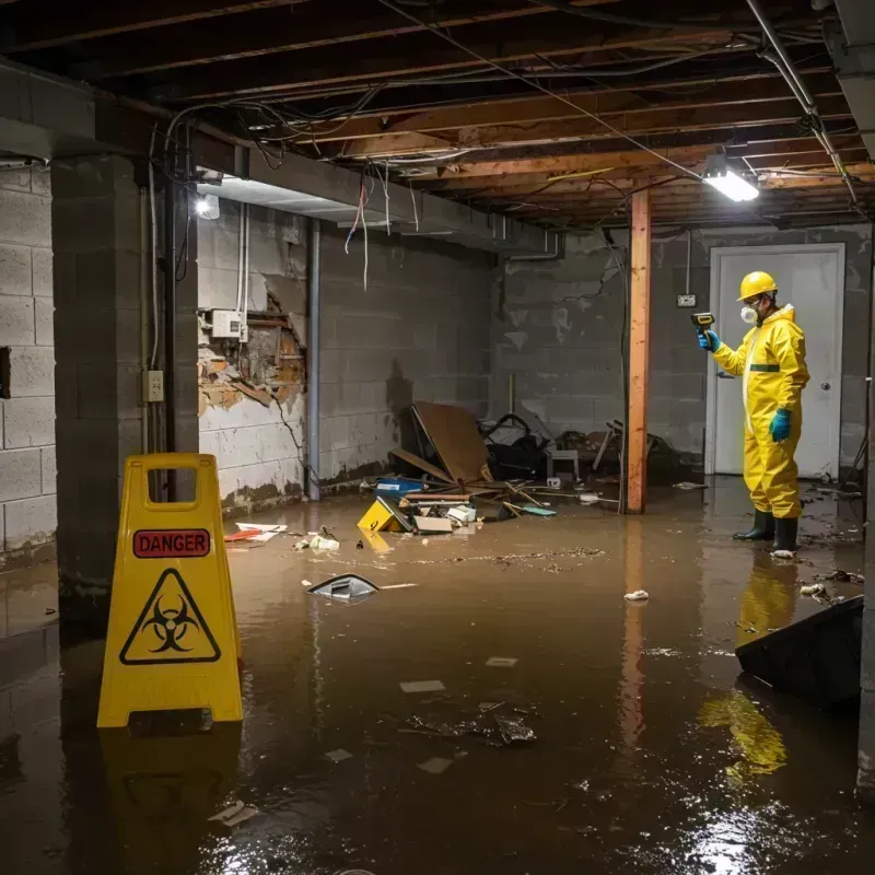 Flooded Basement Electrical Hazard in Barrow, AK Property